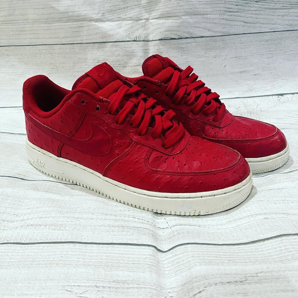 Nike Air Force 1 GYM RED OSTRICH PRINT AF1 sz 9.5
